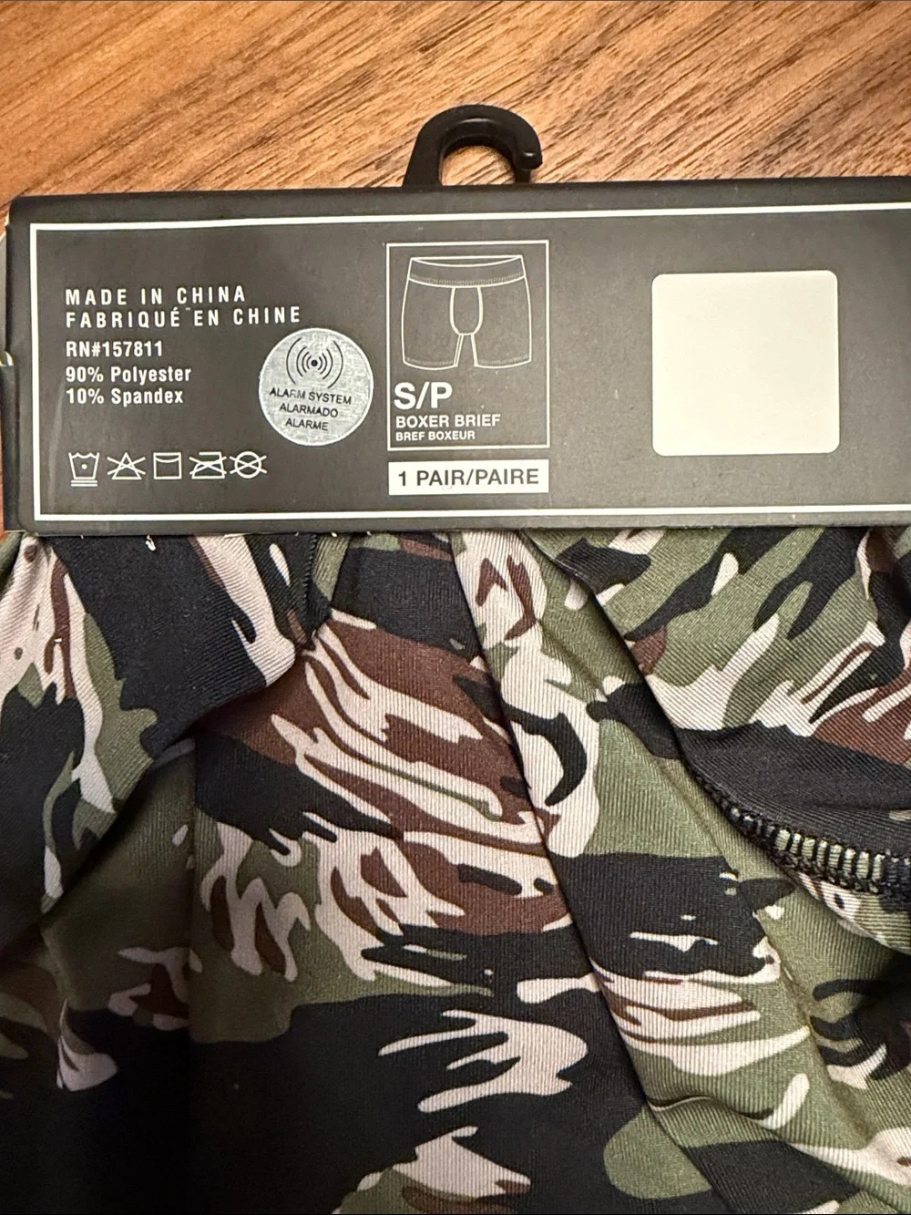 Young & Reckless Camo Boxer Briefs with Yellow Branded Waistband